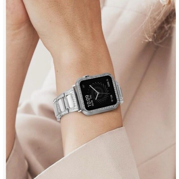 Handodo Guard Band Apple Watch Bend Silver White Catseye 42mm (44/45/46/49mm) - Picture 7 of 15